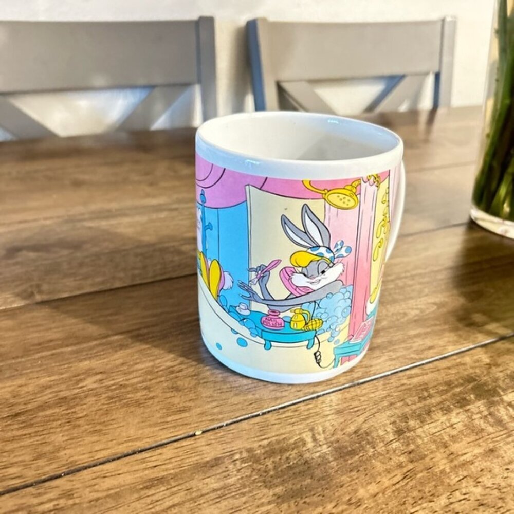 1994 Warner Bros Oversized Coffee Mug – Lola Bunny in Bathtub – Bugs Bunny🔥‎